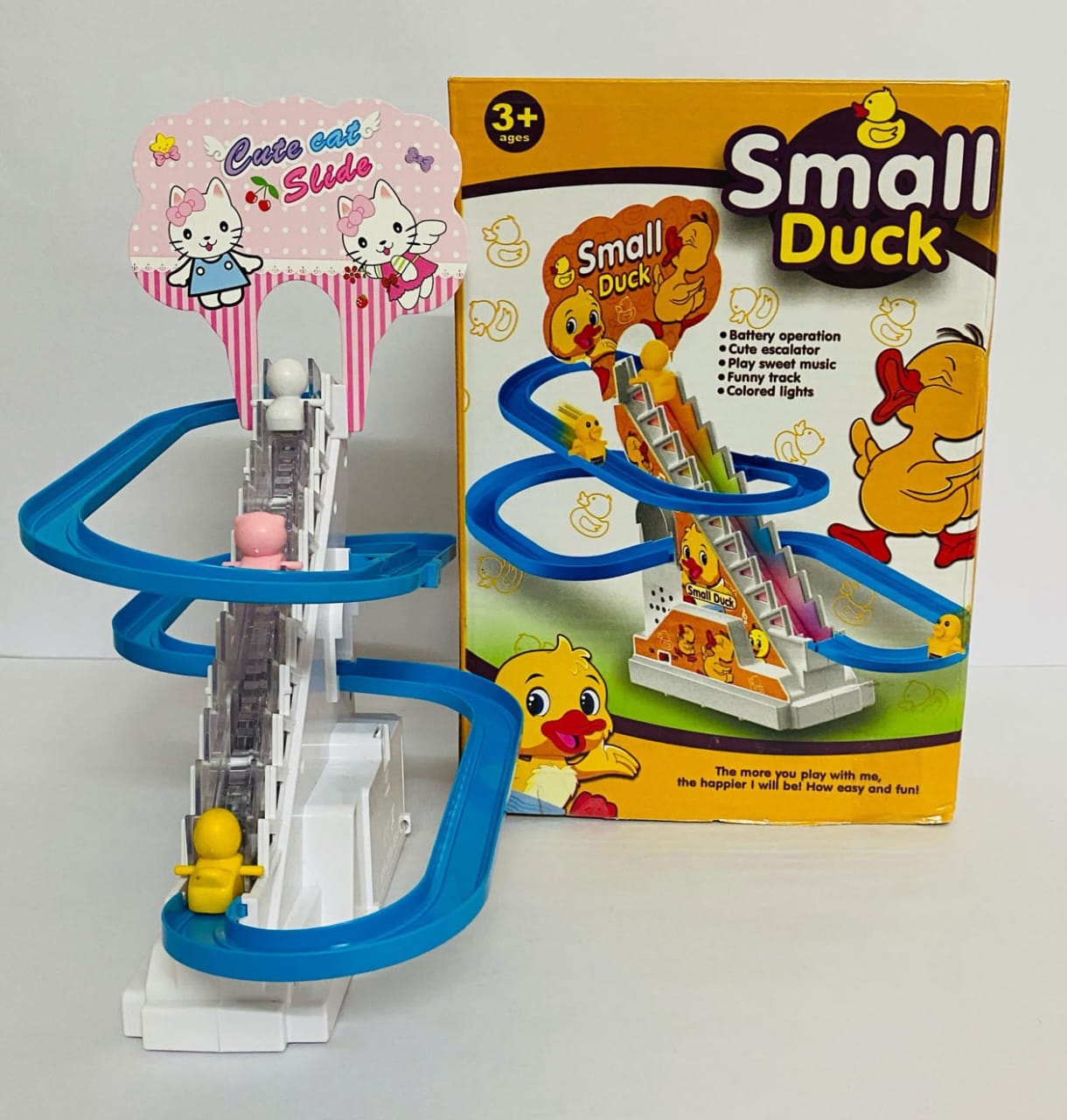 Cute Cat Track Escalator Toy – Fun-Filled Racing Game for Kids