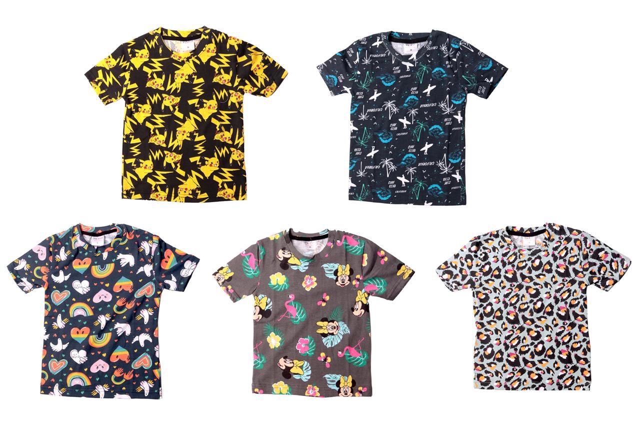 3 Pcs Combo Kids T-Shirt (Multiple Colours & Prints)