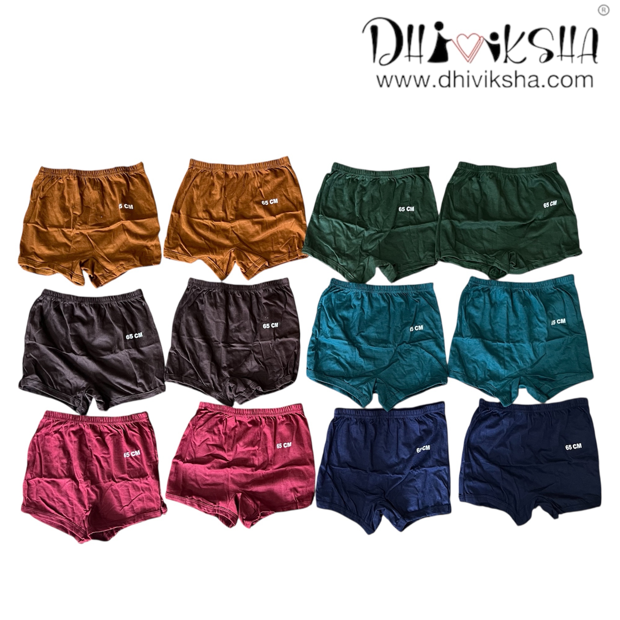 Common kids inner BOYS & GIRLS 
Six colours 12 pcs combo